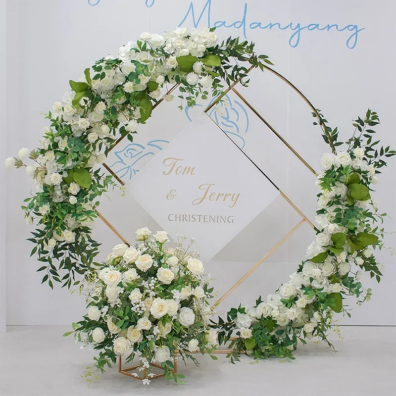 Wedding Backdrop Decoration Floral Arrangement Greenery Flower Row Floral Arch Deco Table Centerpiece Ball Road Lead Flower Ball