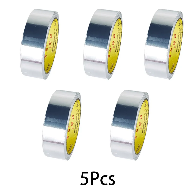 1 Rolle hochtemperaturbeständiges Aluminiumfolienband, wasser- und ölbeständig, flammhemmend und sonnenbeständig, handreißbar