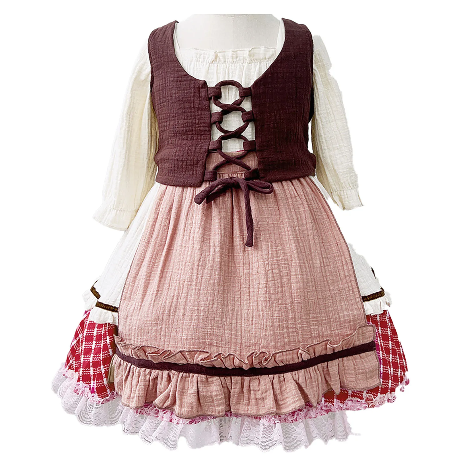 Costume d'Halloween Lolita GlaSweater pour Enfants, Robe Mignonne pour Bol, Cosplay Performance, Tenue de Noël pour Enfants, Pastorale