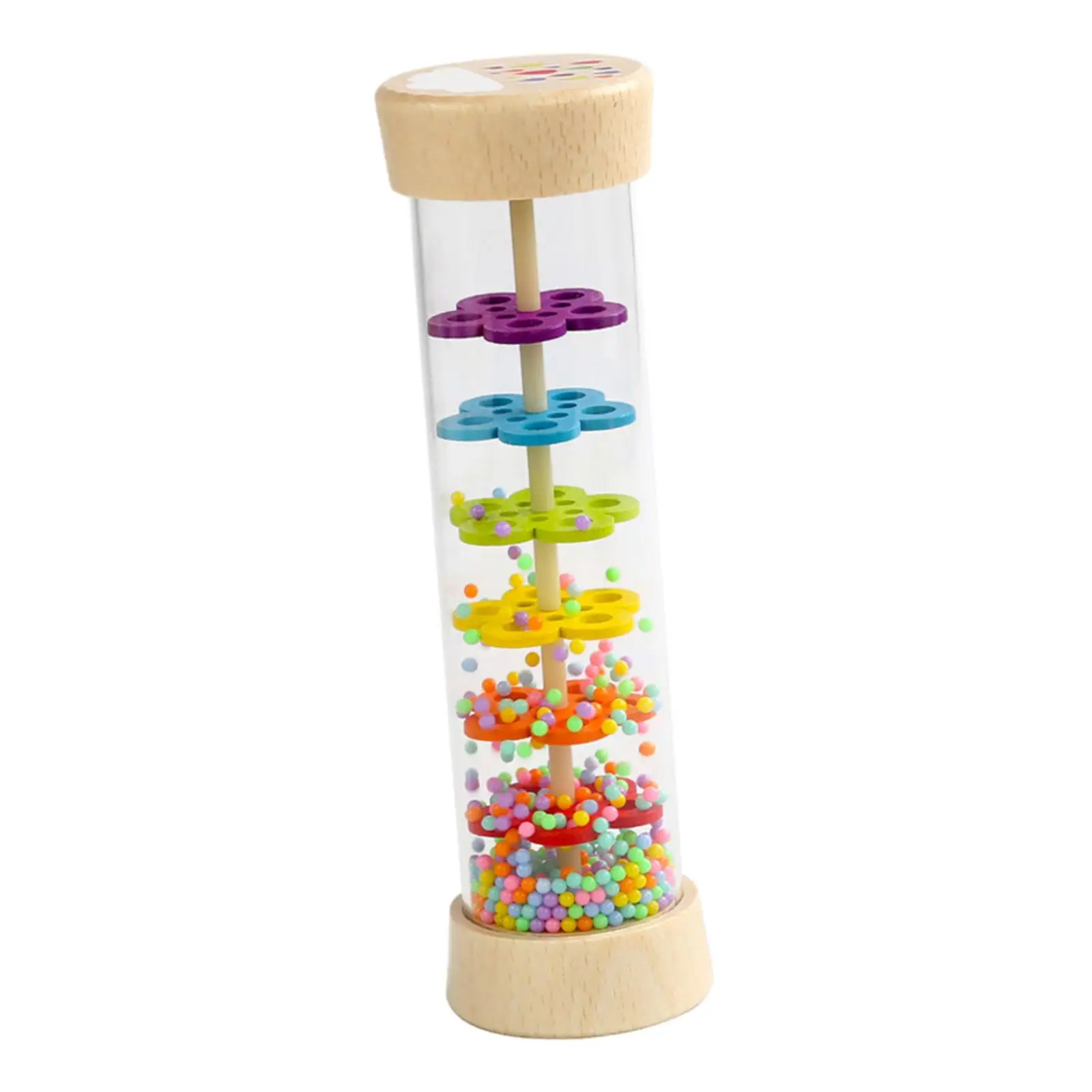 Rainmaker สีสันลูกปัด Raindrop Fine Motor Skill เครื่องดนตรีฝนเสียงของเล่นสําหรับเครื่องบินของเล่น Party Favors เด็กทารก