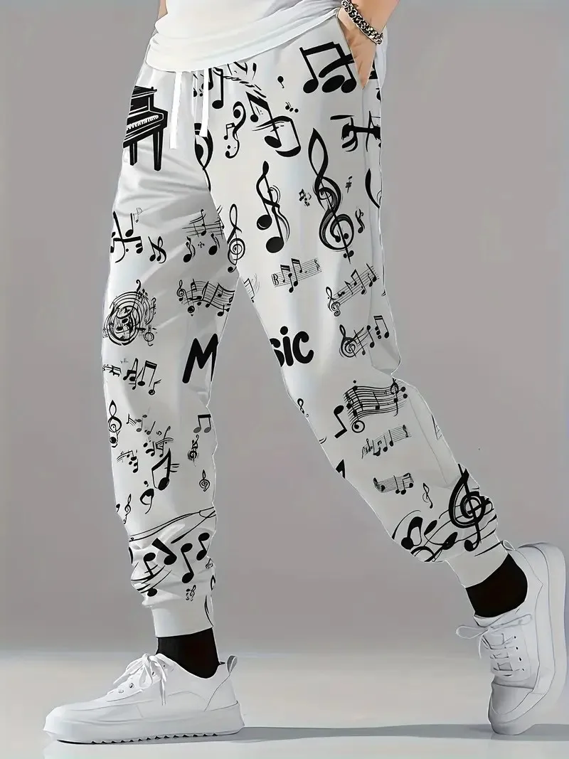

The new men's trousers for the autumn of 2025 feature a casual fashionable and simple 3D graffiti bear print for comfort