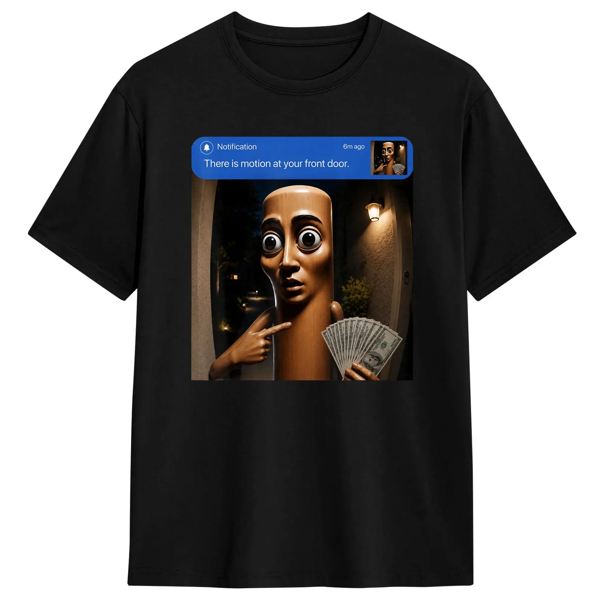 There is Motion at Your Front Tung Tung Tung Sahur Money T Shirts Men Cotton  T-Shirts O Neck Tee Shirt Short Sleeve Clothes