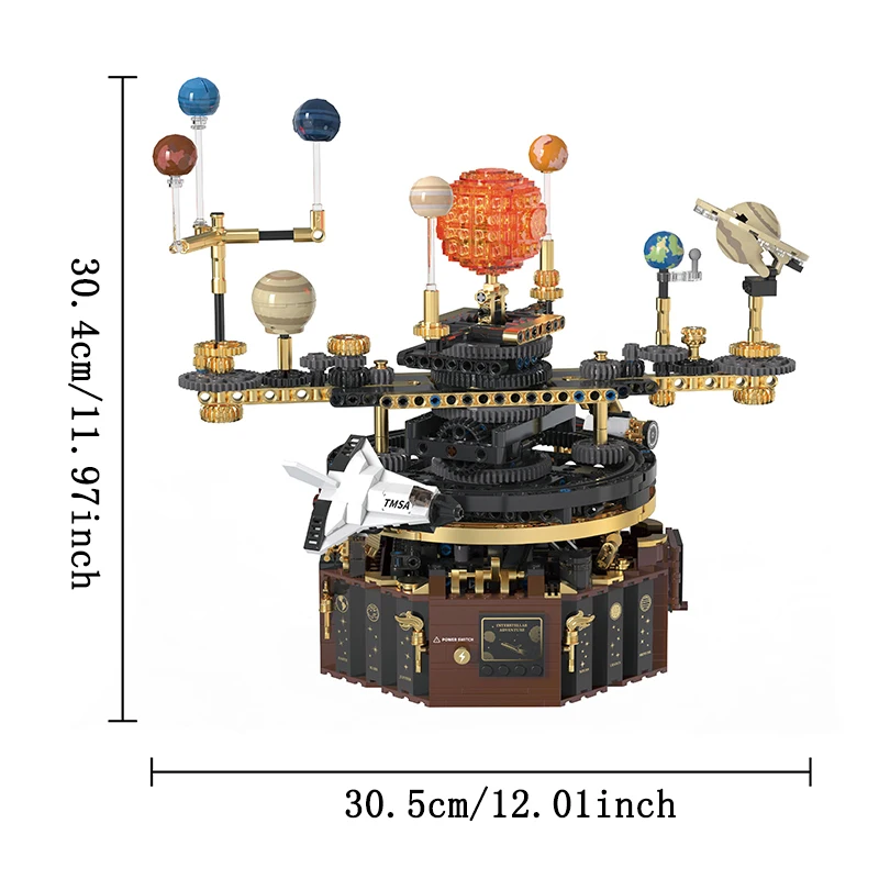 مكعبات بناء الجذعية النظام الشمسي الكهربائي أداة الكواكب استكشاف الفضاء نموذج تجميع لعبة هدية للأطفال الطلاب #6