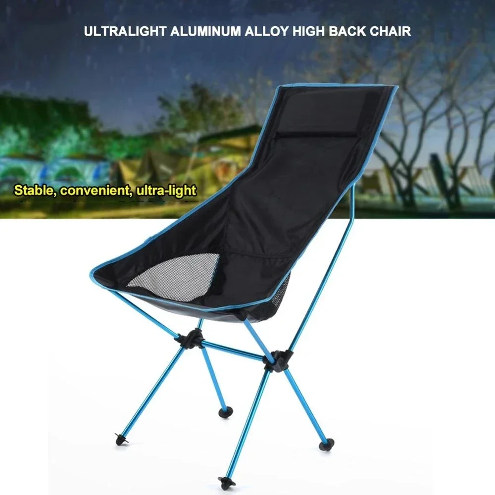 Foldable Outdoor Chair Collapsible Camping Chair Portable Folding for Beach Picnic Seat Folding Chair for Fishing BBQ Hiking