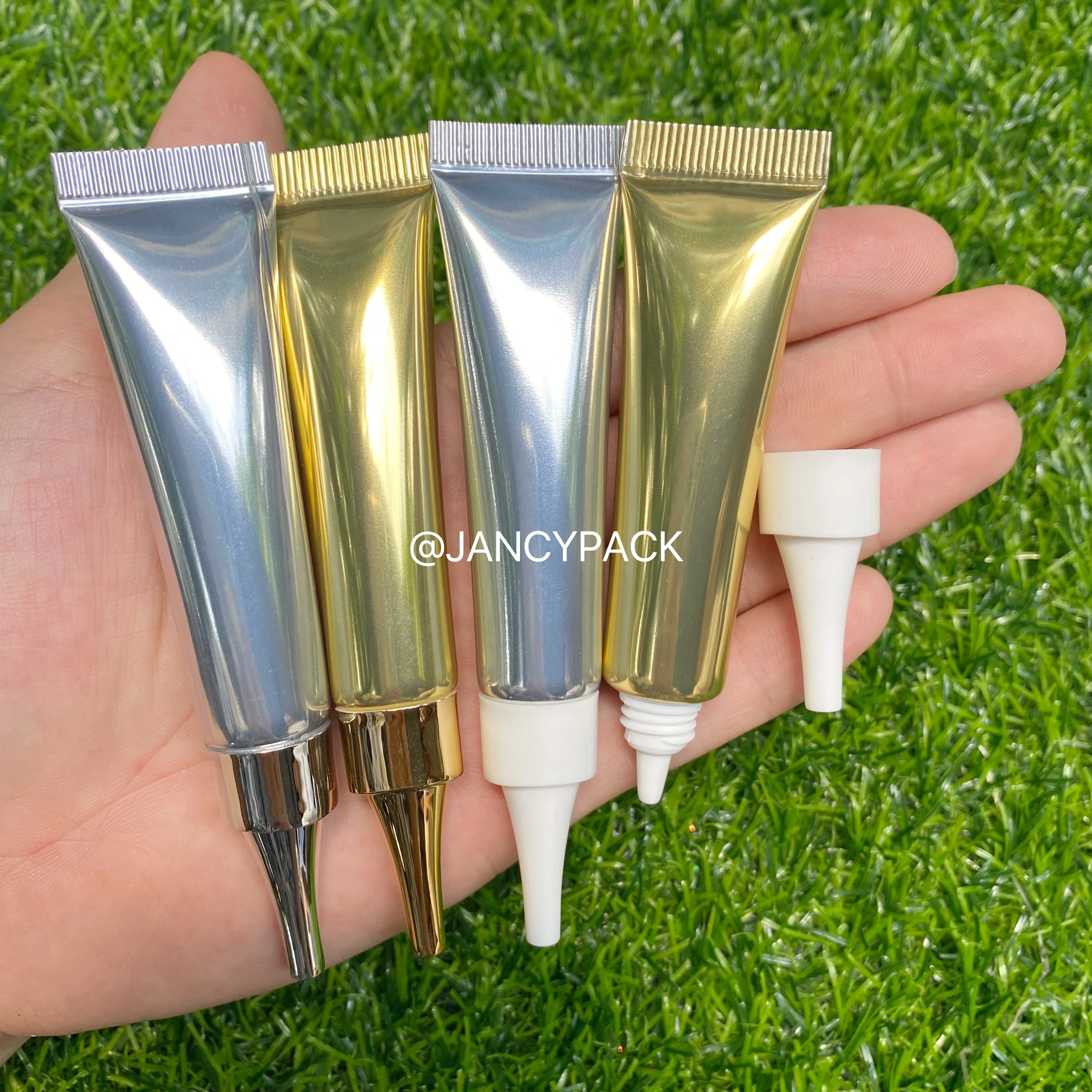 10 ml Zilver Goud Plastic Knijpfles Oogcrème Container Hervulbare Make-Up Essentie Lotion Zachte Fles Lege Hervulbare Buizen