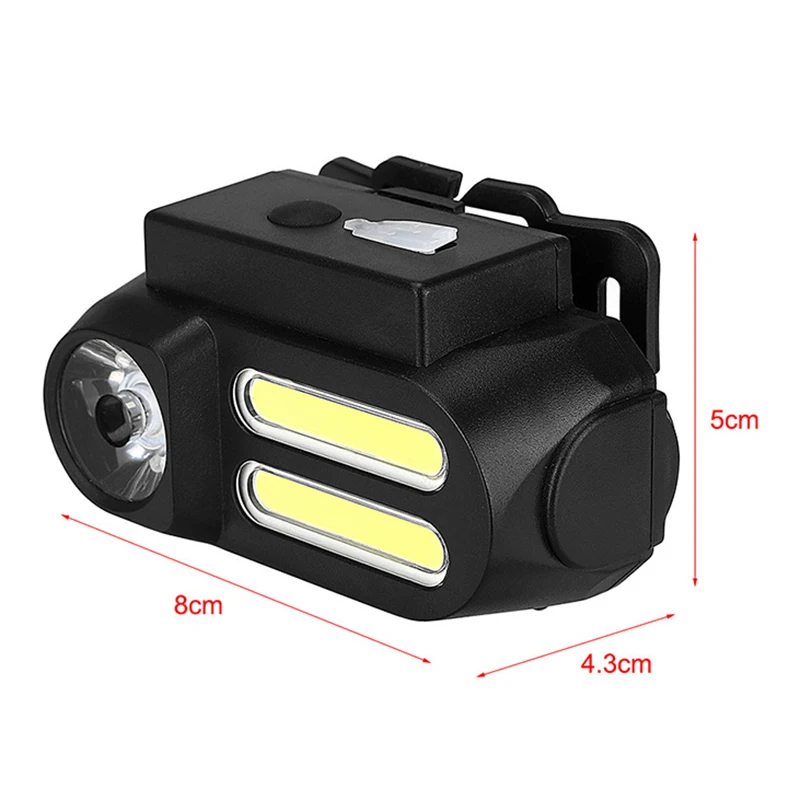 KDULIT Cross-border Multi-function USB Rechargeable COB Headlight Outdoor Lighting Torch 18650 Battery Hiking Fishing Light