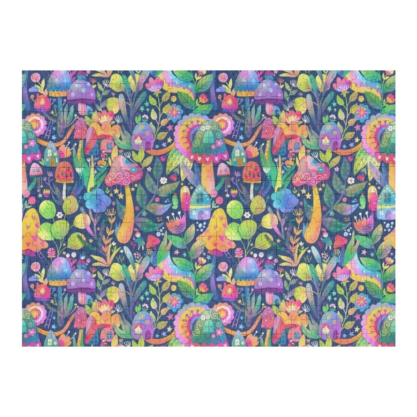 مضحك الفطر نمط بازل قطع لعبة الأطفال هدايا مخصصة الخشب صور لغز شخصية #1