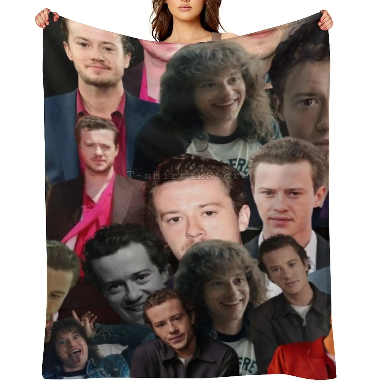 

Joseph Quinn Photo Collage Throw Blanket Blankets Sofas Of Decoration Luxury Thicken Thins Baby Blankets