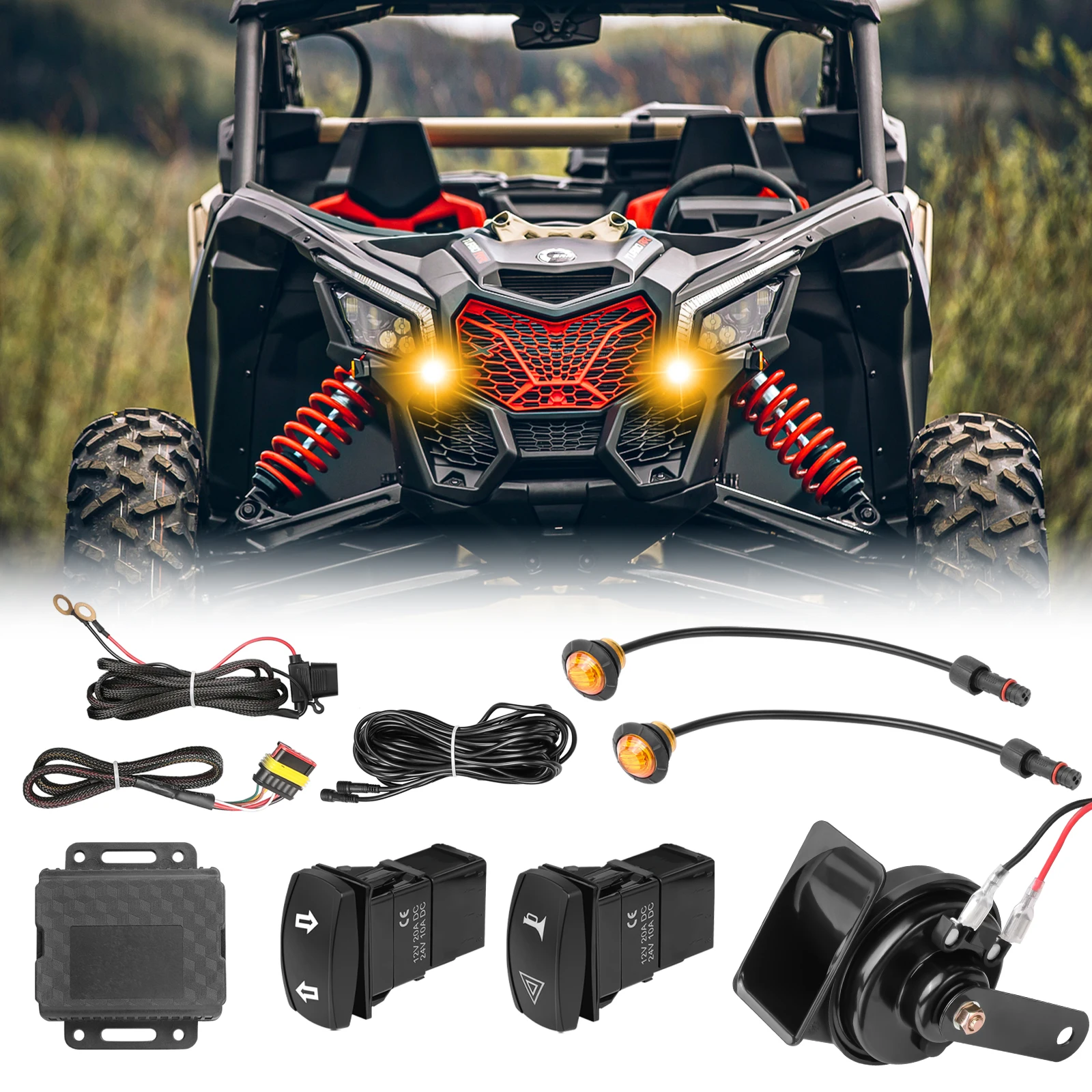 

Для CFMOTO UFORCE 1000 2019-2025/1000 XL 2022-2025/U10 PRO 2025/U10 XL PRO 2025 Универсальный UTV сигнал поворота Уличный комплект Legal