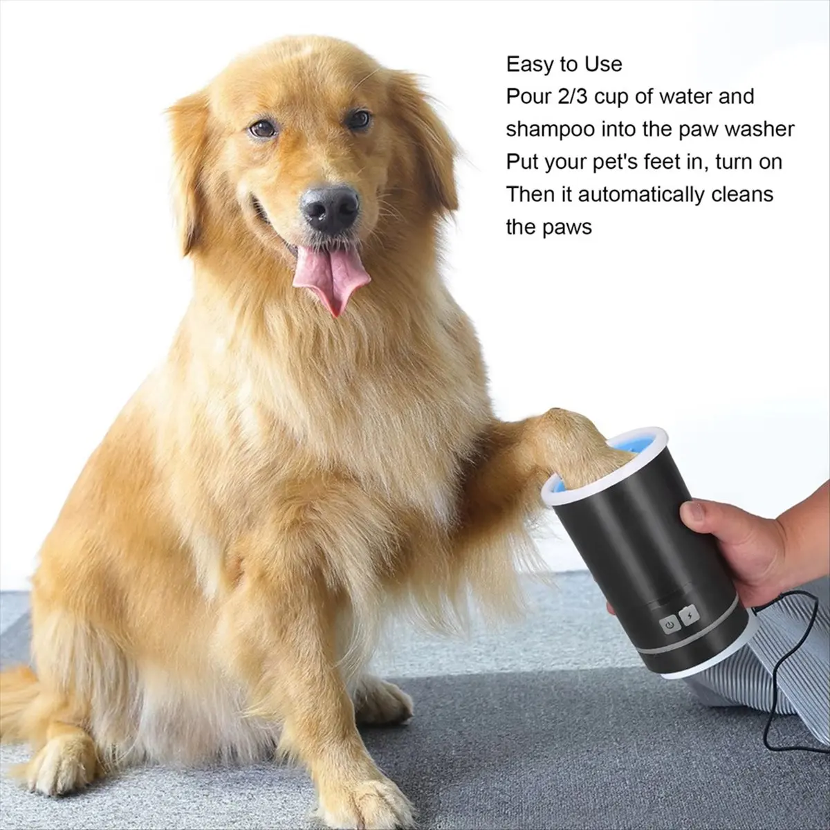 *X07A Pet Paw Washer USB Rechargeable Electric Dog Paw Cleaner Automatic Pet Foot Paw Cleaner Cat and Dog Massage Foot Wash