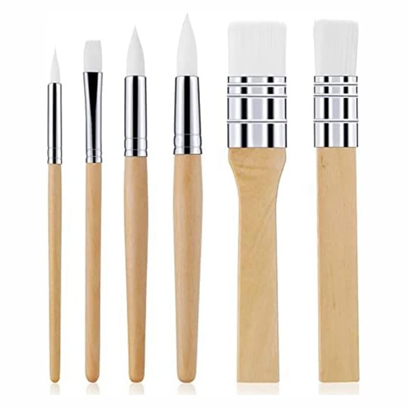 6PCS Paintbrush Set, Nylon Paint Brushes Small Paint Brushes Artsupplies For Acrylic Watercolor Painting