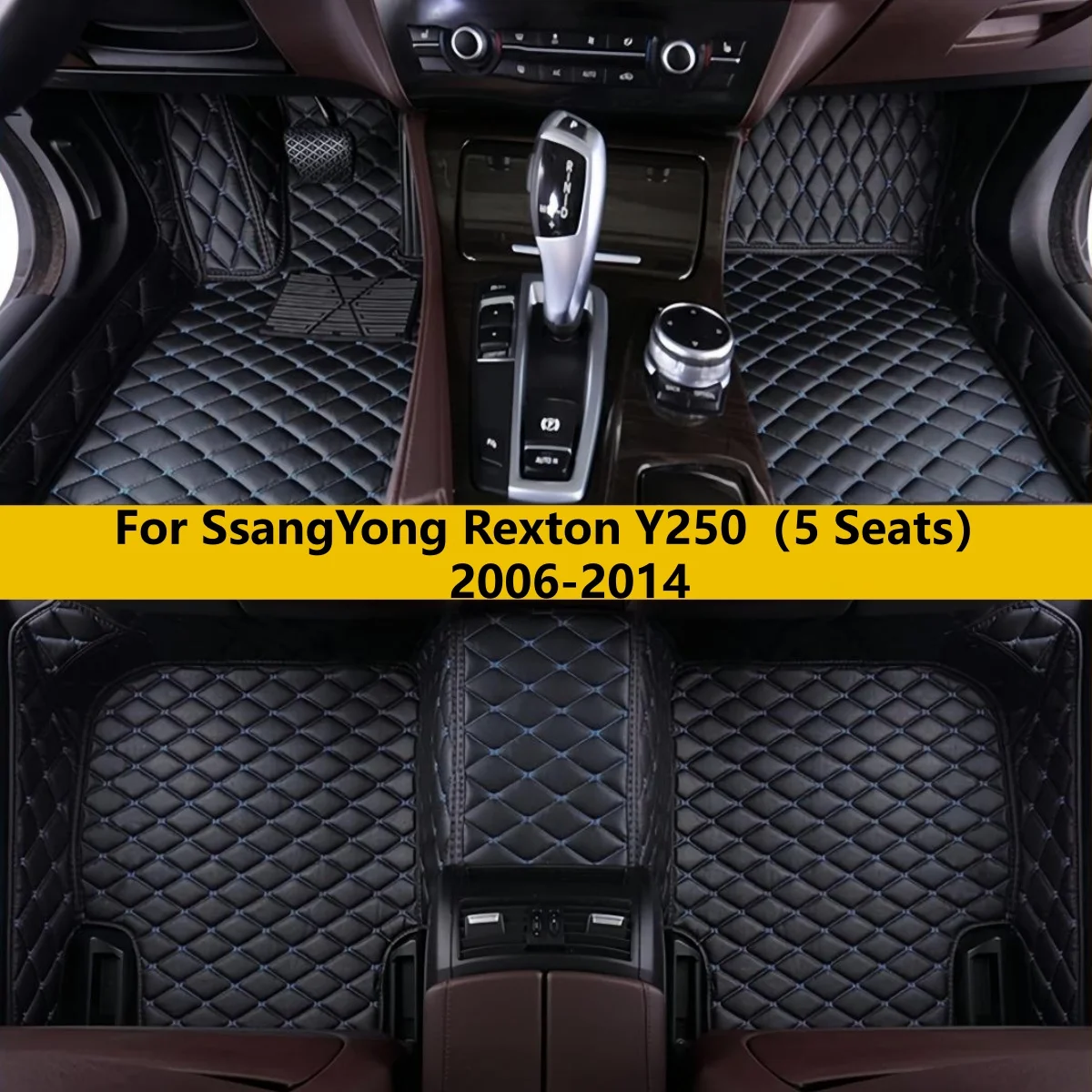

Custom Car Floor Mats Fit For SsangYong Rexton Y250（5 Seats）2006 2007 2008 2009 2010 2011 2012 2013 2014 Car Foot Carpet