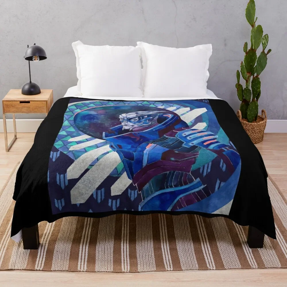 Garrus Vakarian Throw Blanket Blankets For Sofas Plaid on the sofa Blankets