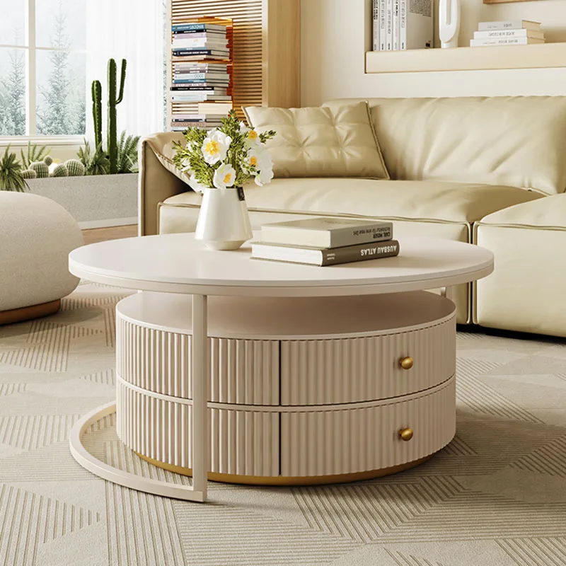 Minimalist Storage Coffee Tables Design Mobile Funky Floor White Coffee Tables Makeup Mesas De Centro Para Sala Furniture Sets