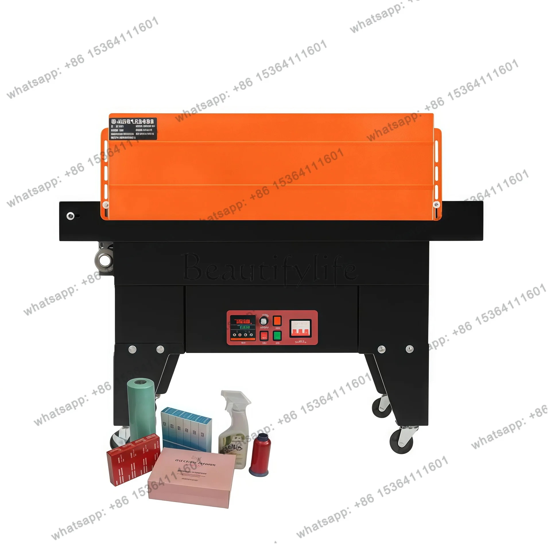 Jet heat shrinkage machine Fully automatic far infrared circulating air food express film sealing automatic packaging machine