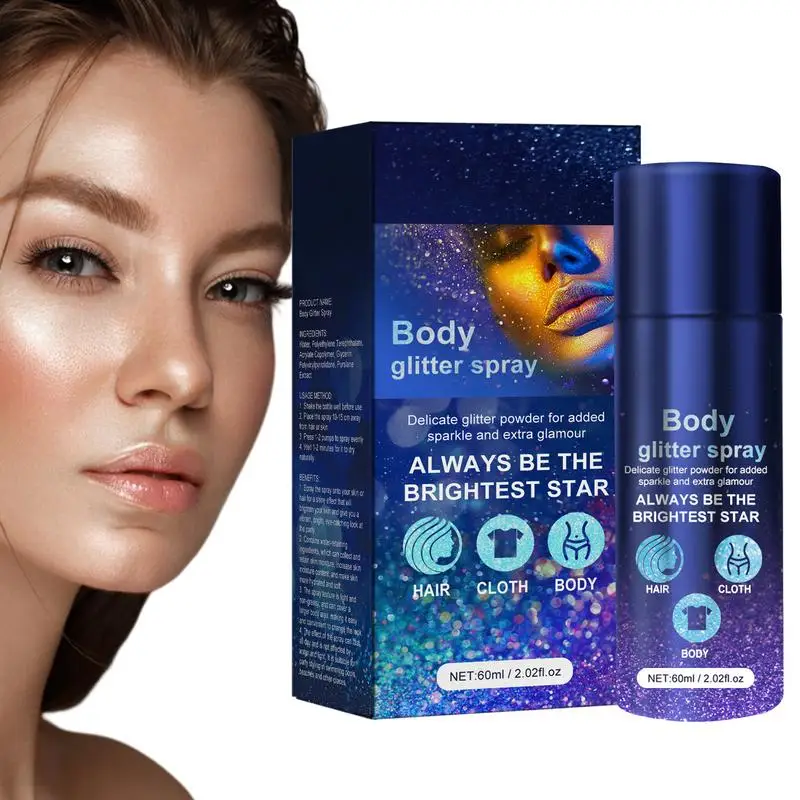 顔と体のための防水キラキラスプレー,毎日の顔のメイク,ホーム作業,時間の収集のための防水スプレー