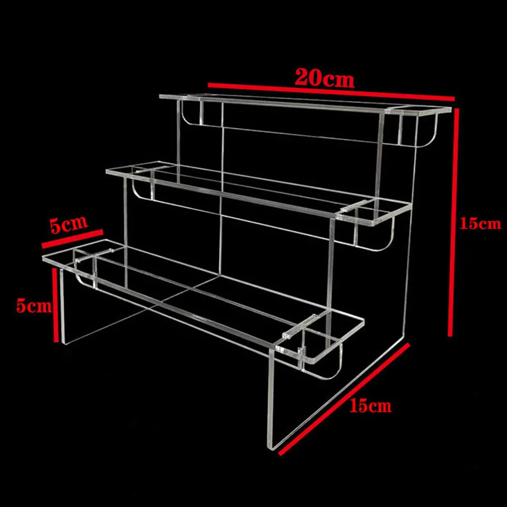 1-5 Tier Acrylic Display Stand Clear Display Storage Rack For Cupcake Candy Dessert Perfume Holder Figures Model Organizer