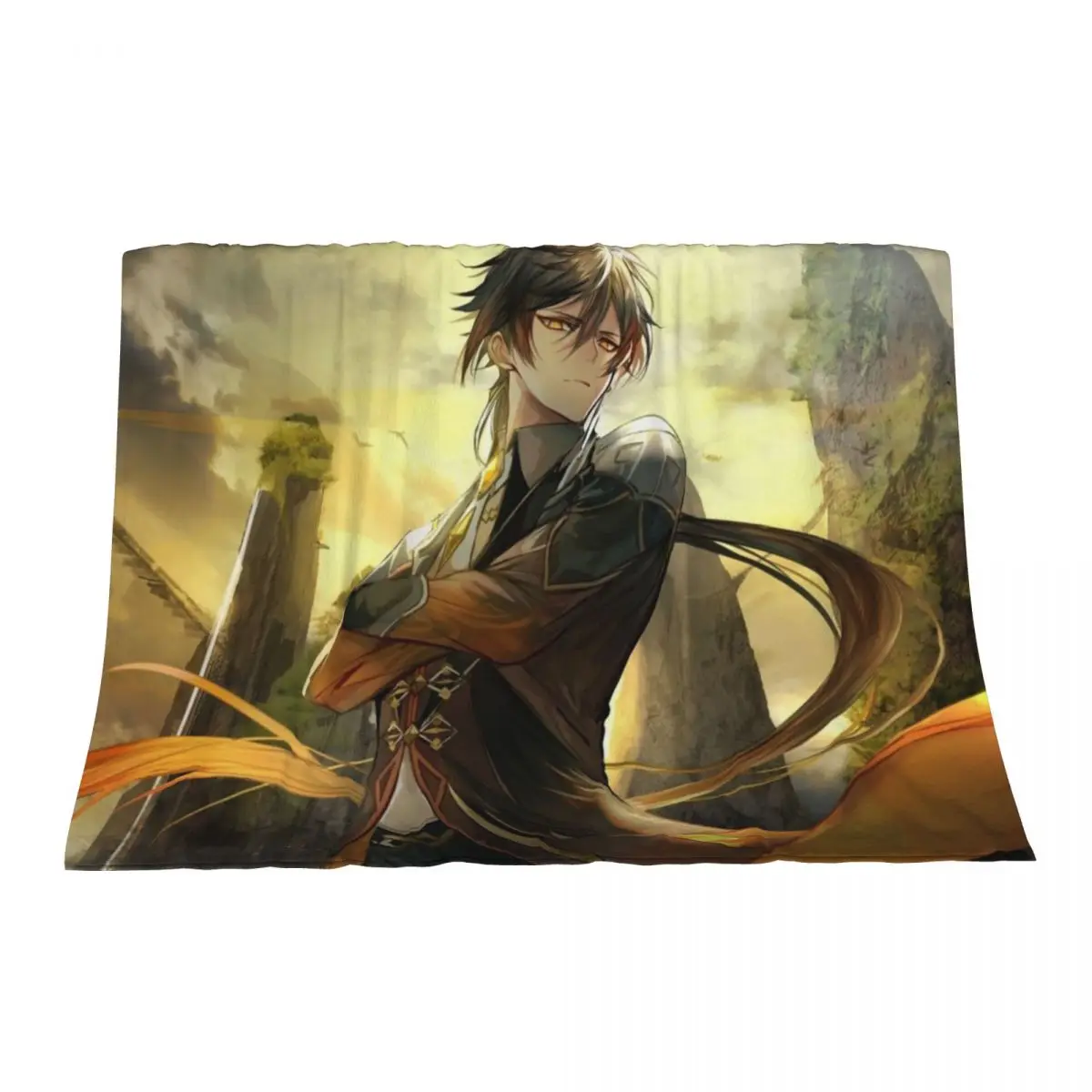 

Zhongli ! Throw Blanket anime Blankets For Sofas Winter beds Quilt Blankets