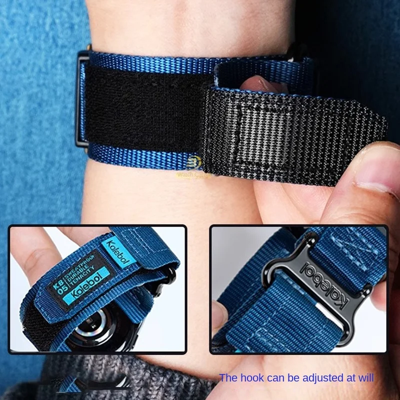 AE1200/1400 TIMEX T80 18mm nylom strap for Casio AE-1200 W800h F91W HDC-700 WS-1400h/1300/1500 A158/168 A700 Hook&Loop watchband