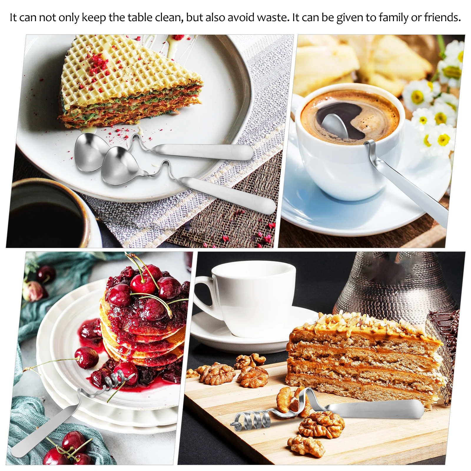 

4 Pcs Coffee Spoon Set Stainless Steel 304 Honey Spoon for Tea Espresso Jam Mixing Small Stir Long Handle Rust Resistant