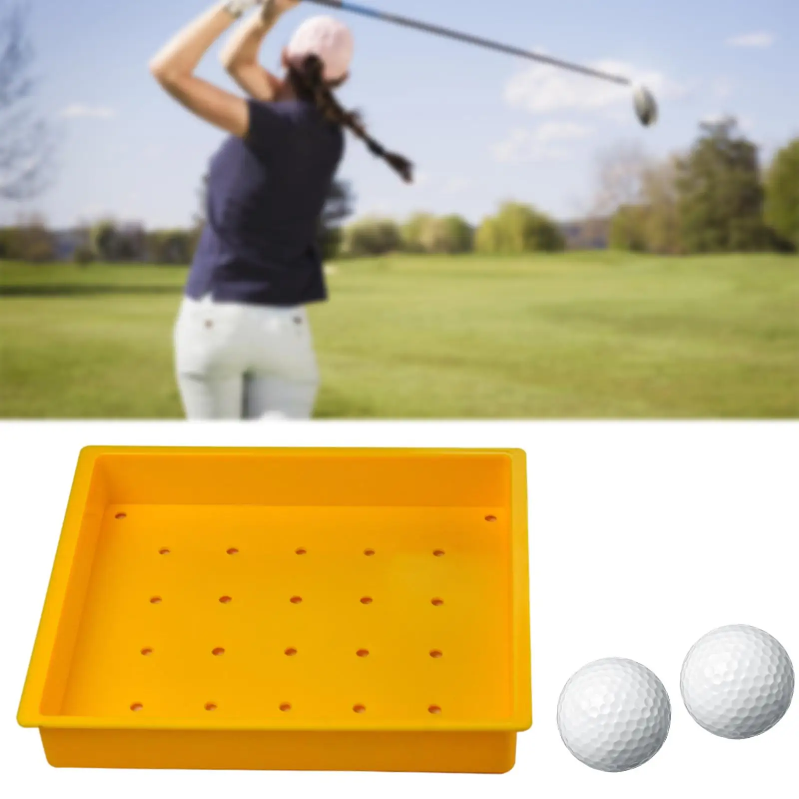 Large Golf Ball Tray, Practice Driving Range Golfballs Holder, Golf Ball Storage