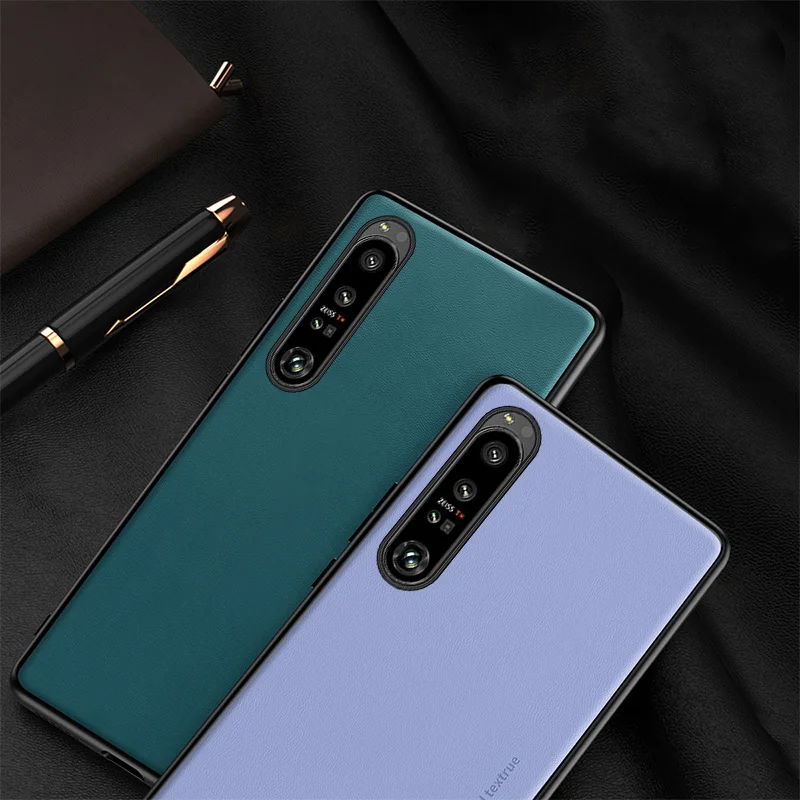 Compatible with Sony Xperia 10 iii 10iV 10V 1 Xperia Pro-i XZ3 XZ4 Leather Phone Case Veneer back cover