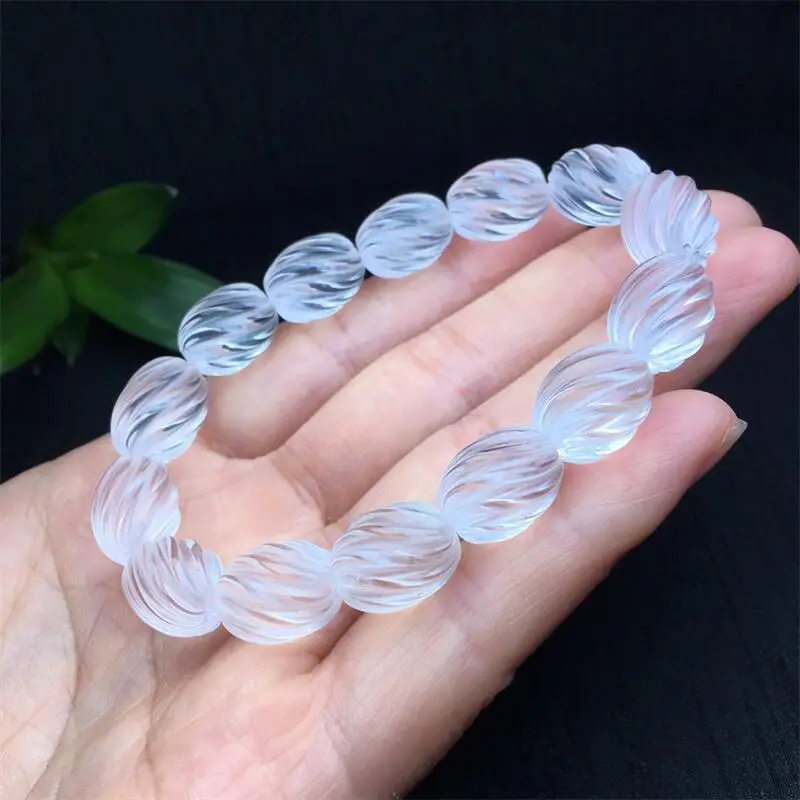 9.5MM Natural Clear Quartz Bead Bracelet Women Fashion Charm Crystal Healing Energy Yoga Jewelry 1PCS
