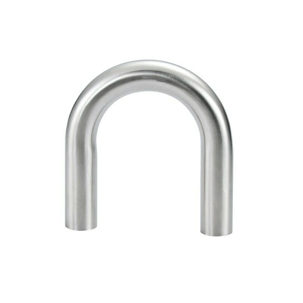 Stainless Steel 304 Polished 180 Degree UTube Elbow Exhaust Pipe for Automotive and Industrial Pipe Repair or Custom Fabrication