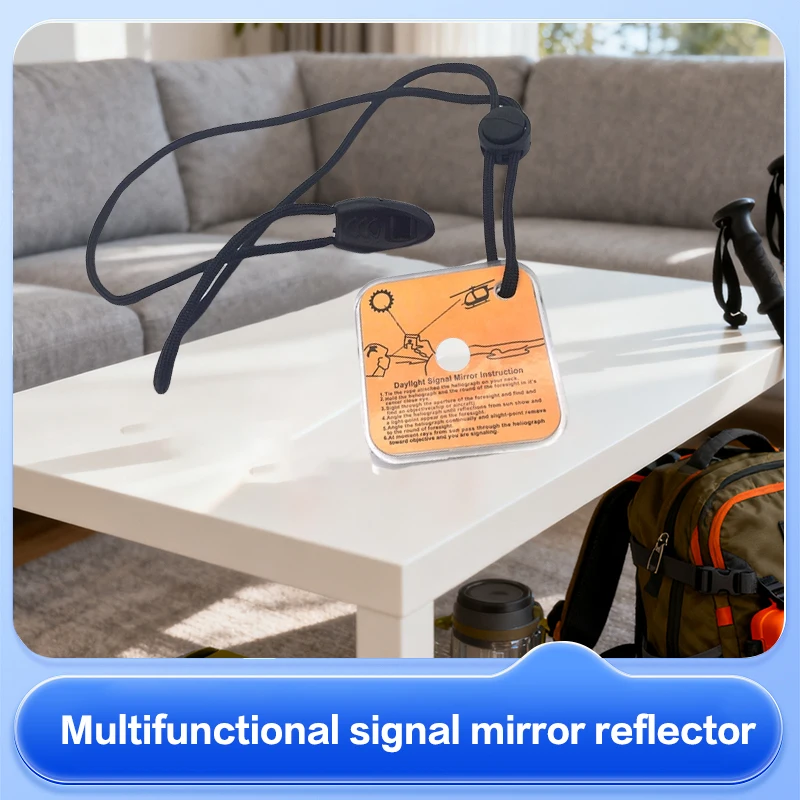 Multifunctional Practical Survival Emergency Rescue Reflective Signal Mirror Outdoor Kayak Boat Emergency Survial Kit