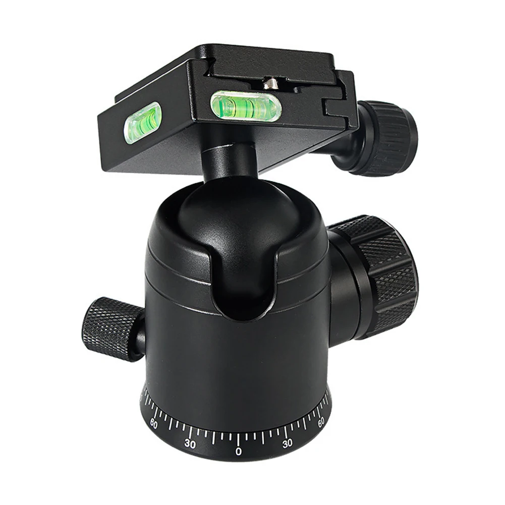 

Aluminum Tripod Head 360 Degrees Rotation Stable Video Capturing 3 8 Inch Thread Adjustable Angles Detachable Quick Release