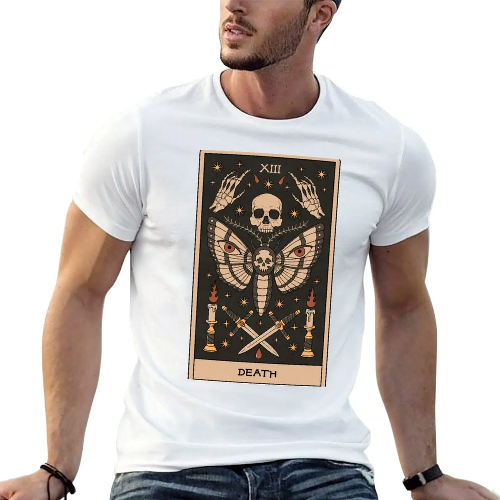 

Death - Moth Tarot T-Shirt funny t shirts cotton t shirt man designer T-Shirt
