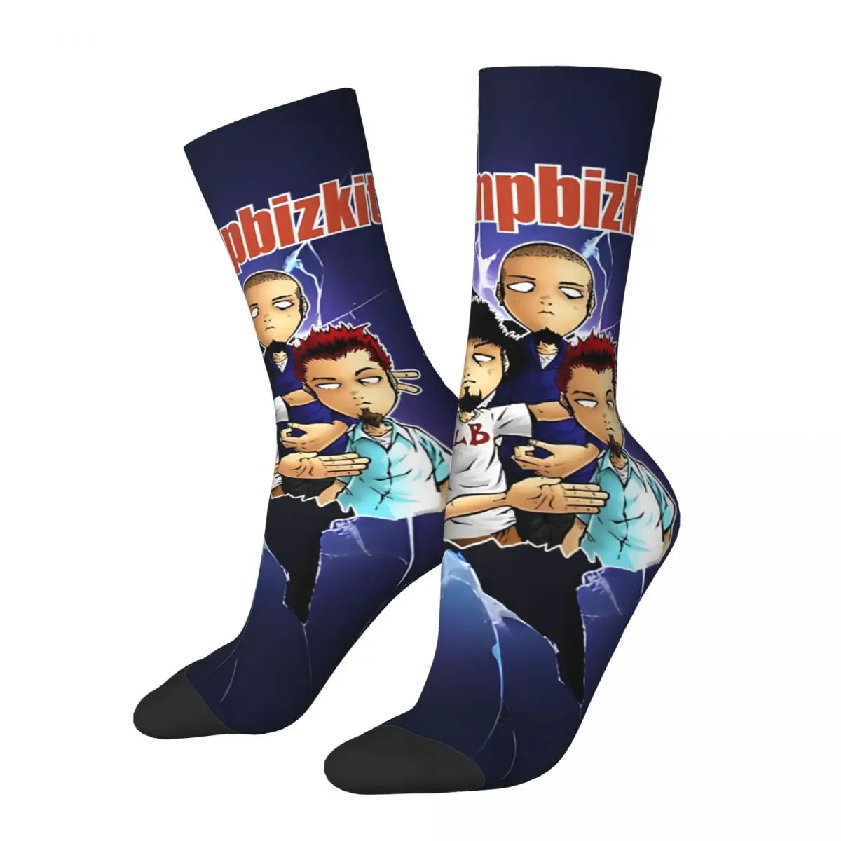 Crazy compression Cute Sock for Men Vintage Limp Bizkit Quality Pattern Crew Sock Casual