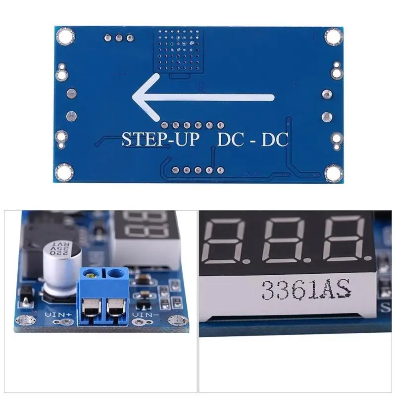 Convertisseur abati eur de tension avec affichage LED Sochi, voltmètre, adaptateur buck, alimentation réglable, 4.0 ~ 40 à 1.3-37V, LM2596 DC