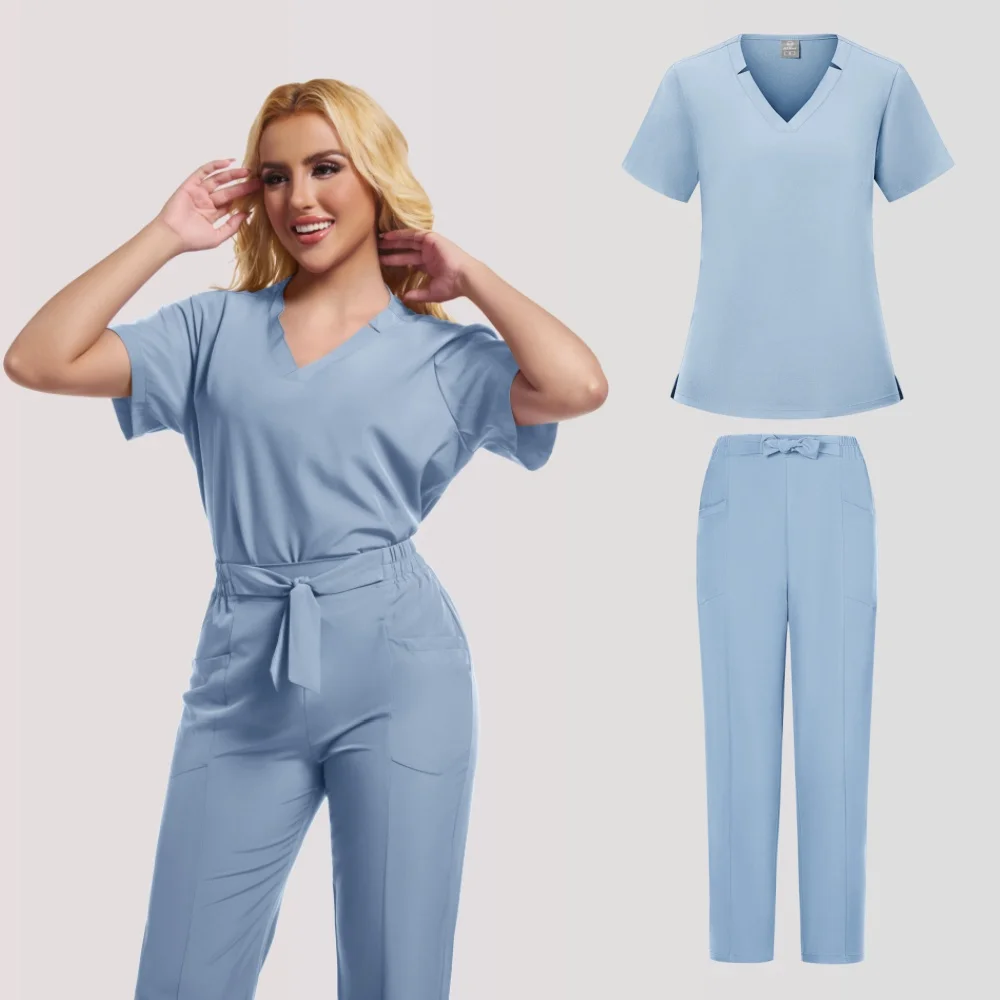 Uniforme de enfermera Unisex para hombre, conjunto de uniforme de belleza para mujer, accesorios de Hospital, trajes quirúrgicos, clínica Dental, tienda de mascotas, ropa de trabajo de laboratorio