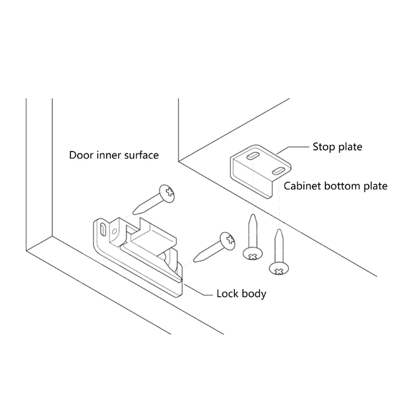 Multi Purpose Child Proof Cabinet Door Lock Suitable for Kitchen Bathroom Household Furniture Marine Trailer Easy to Use