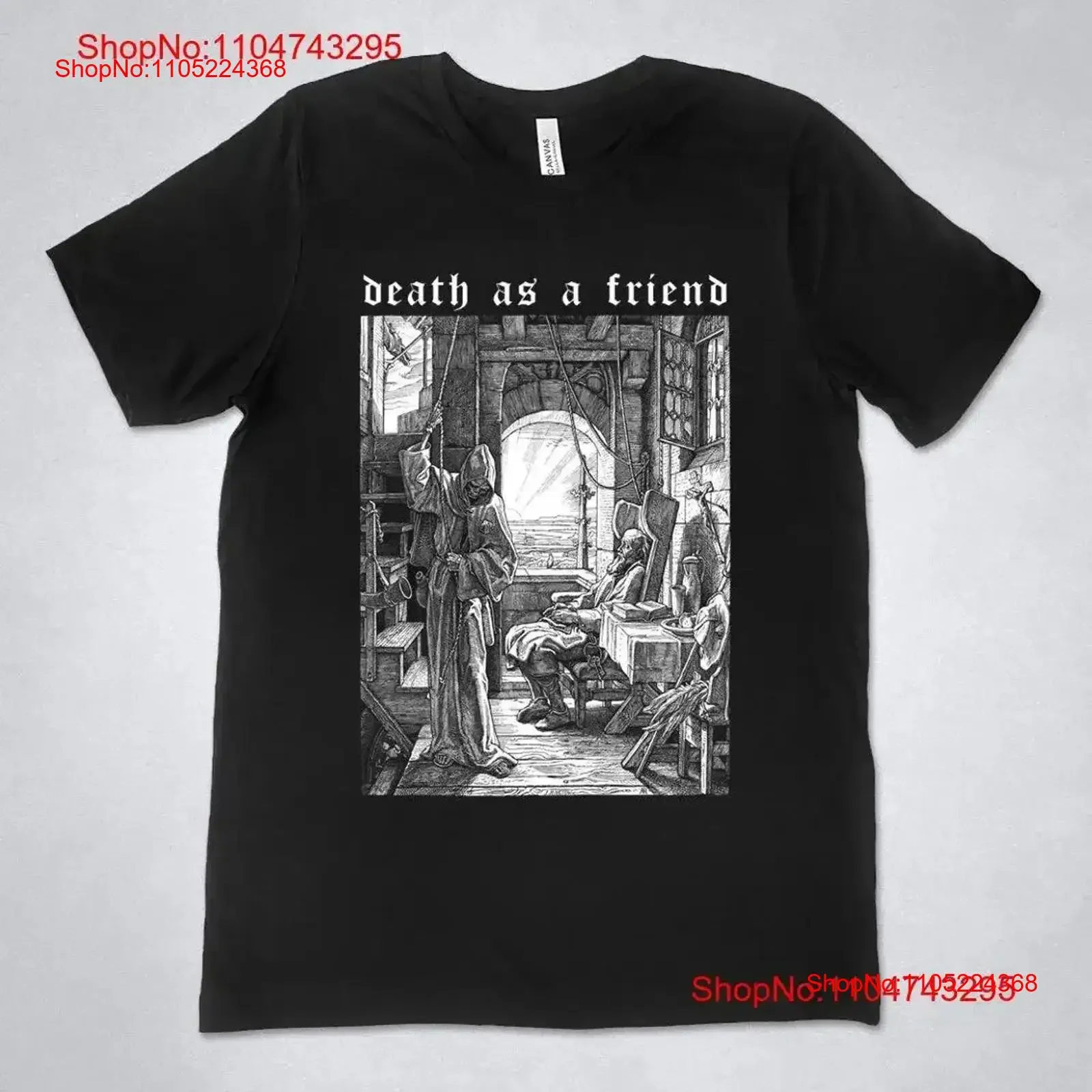 Alfred Rethel Death as a Friend T Shirt Life and symbolism unisexT vintage Washed graphic Versatile fashion homme Breathable
