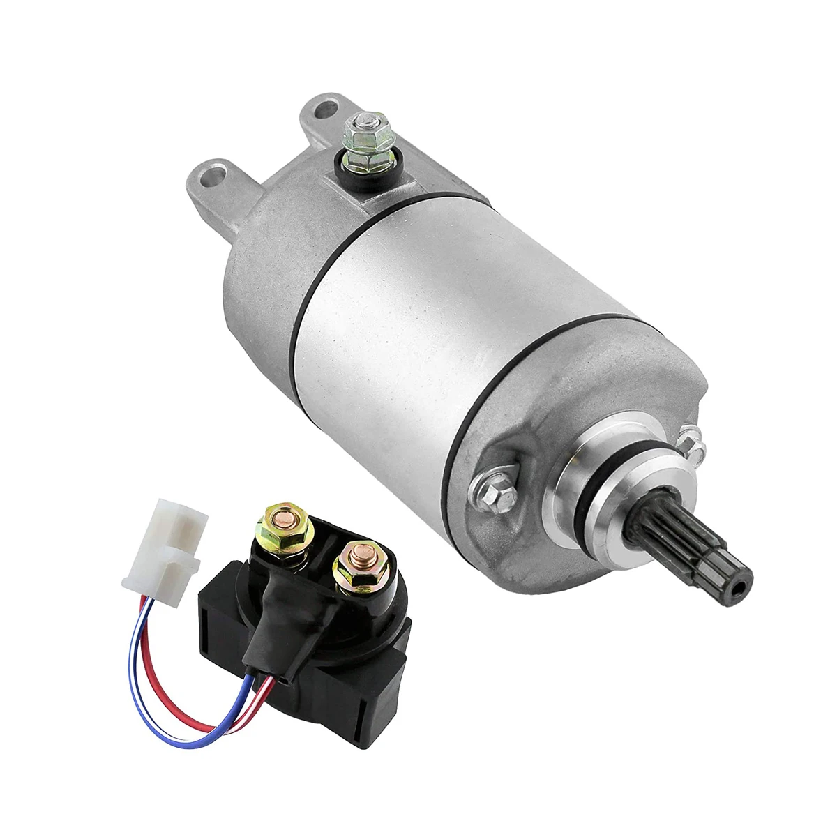 

Motorcycle ATV Starter and Relay Solenoid Compatible with Honda Fourtrax 300 Trx300 Trx300Fw 2X4 4X4 1988-2000