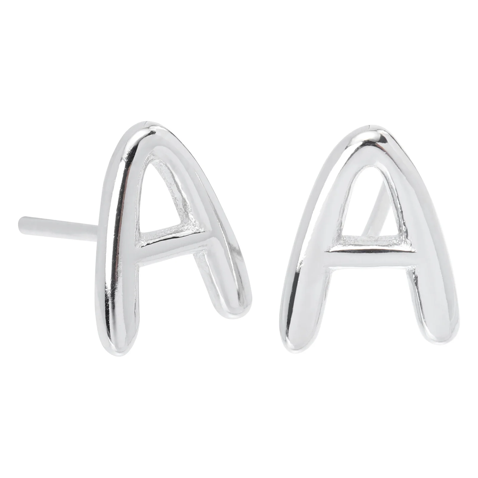 Letter Earrings Studs Initial Piercing Jewelry Push Back Pierced Piecing Alphabet