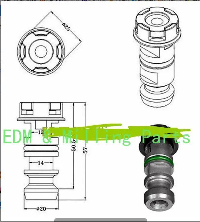System 3R-605.1E Pneumatic Clamp Pull Nail Lock Clamp Pull Nail Connecting Rod