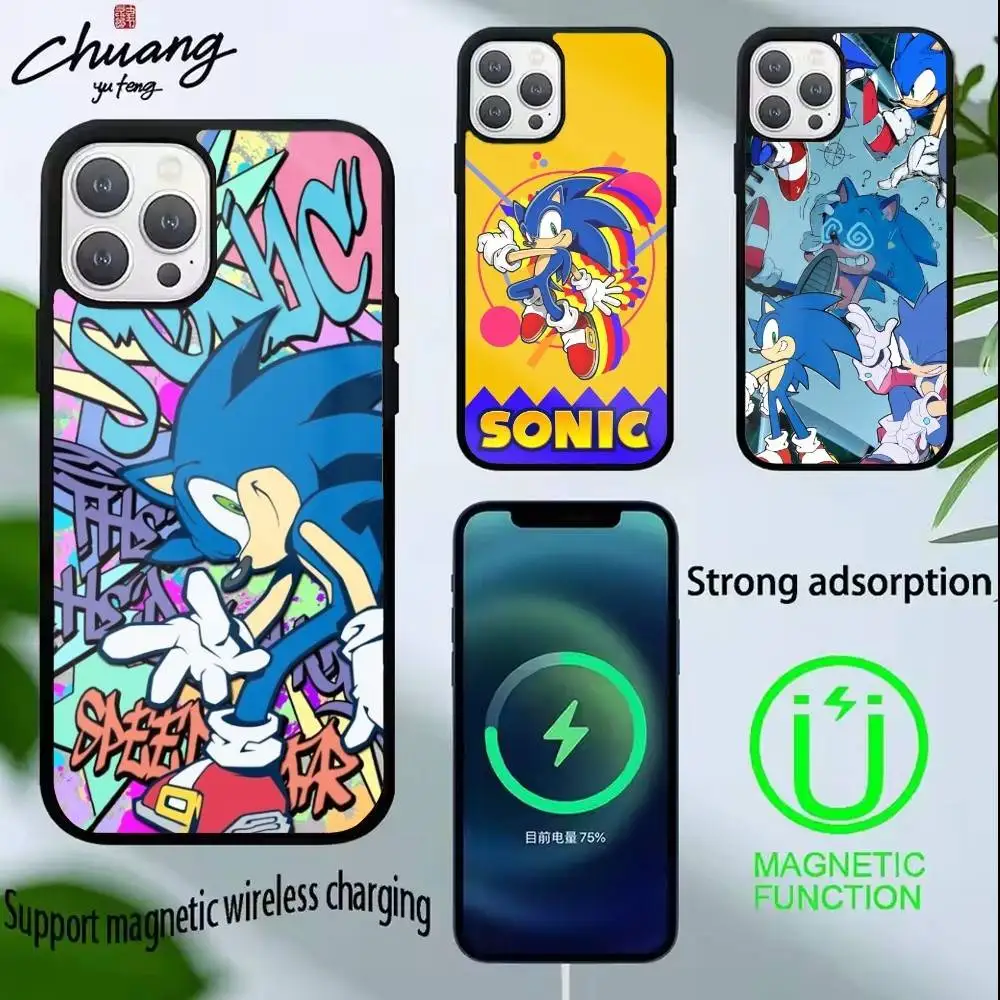 

P-Shadow the Hedgehog Phone Case For iPhone 17,16,15,14,13,Pro,Max,Plus,Magnetic For Magsafe Wireless Charging