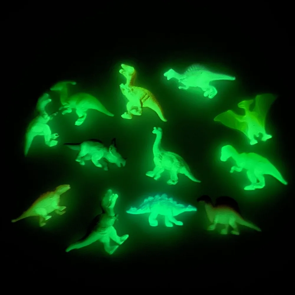 Dinosaur Glow in The Dark Dinosaur Toys PVC Action Figure Noctilucent Dinosaur Colorful Luminous Noctilucent Simulation Dinosaur