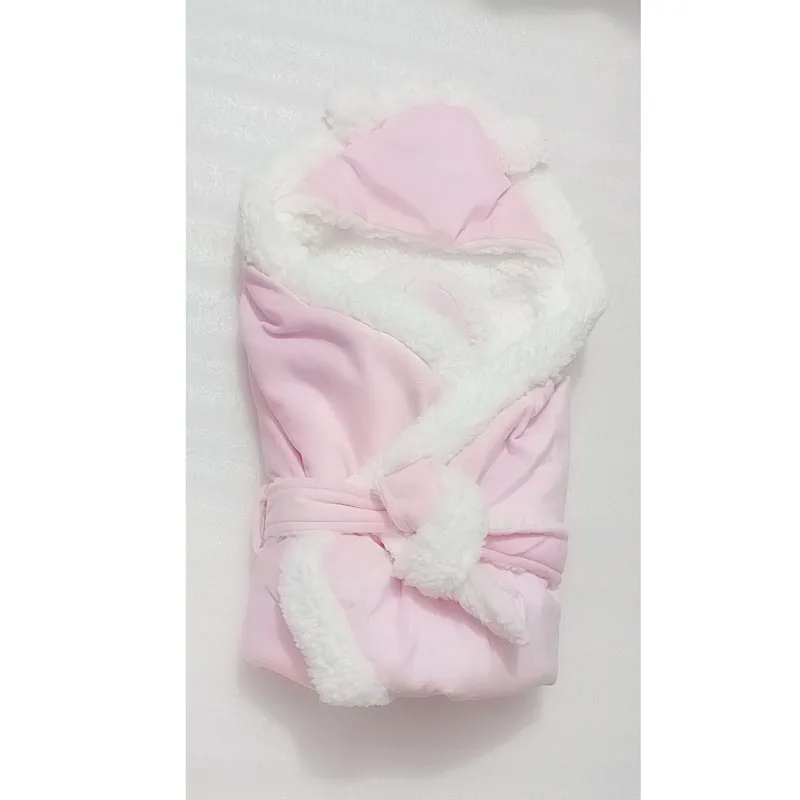 

Милый плюшевый спальный мешок для новорожденных, утолщенный и теплый детский спальный мешок 85x85 см, одеяло для маленьких мальчиков и девочек на выход