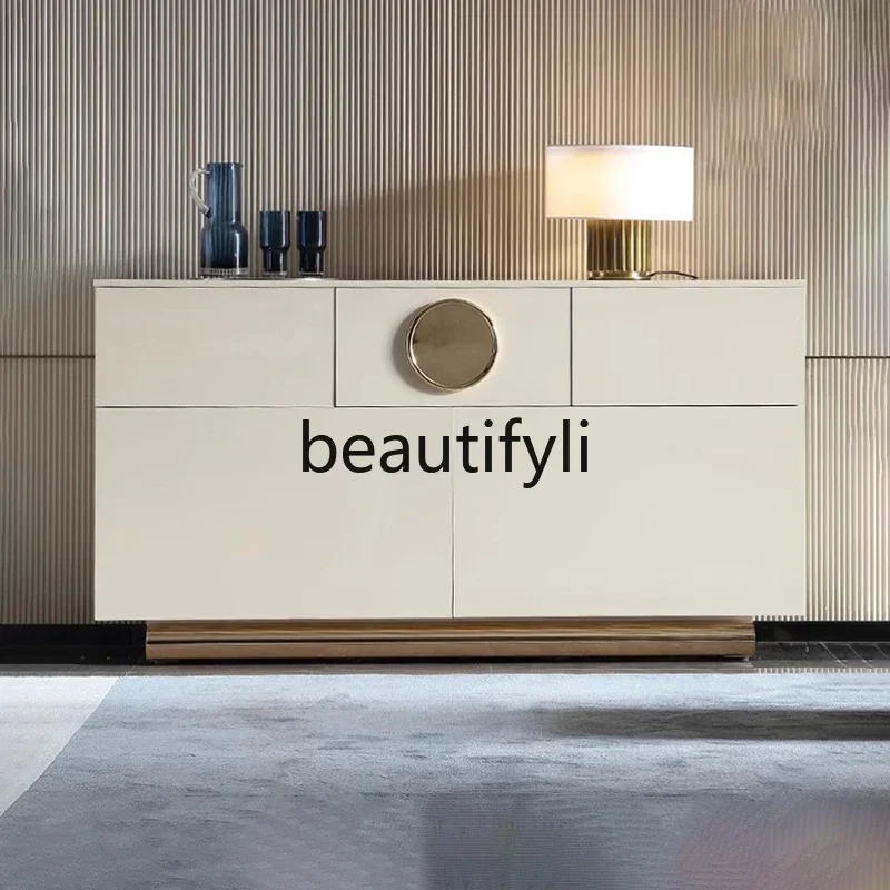 

X11Modern simple light luxury entrance cabinet, household living room decorative locker, high-end solid wood dining side cabinet