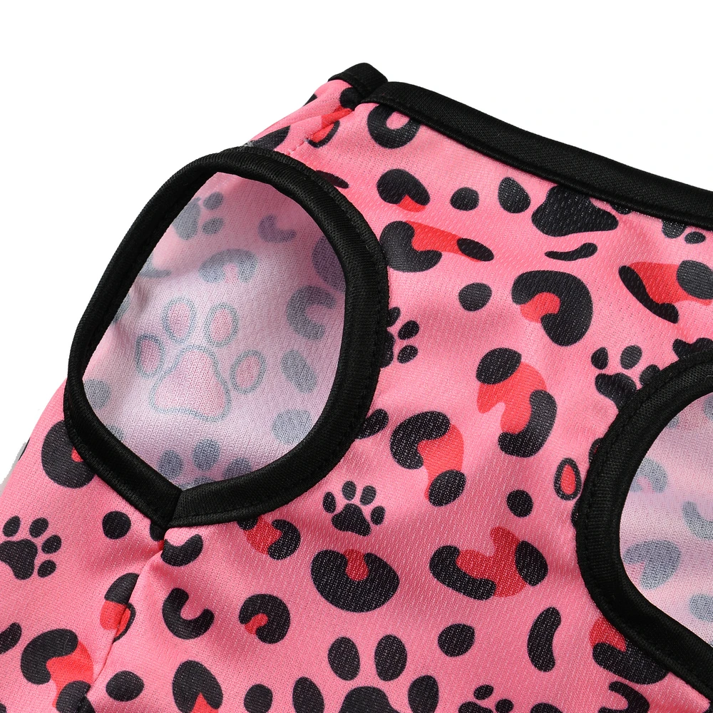 Leopard Print Pet Cat Clothes For Small Dogs Cats Vest Summer Breathable T-shirt Puppy Kitten Costume Fashion Pug Cheap Outfits