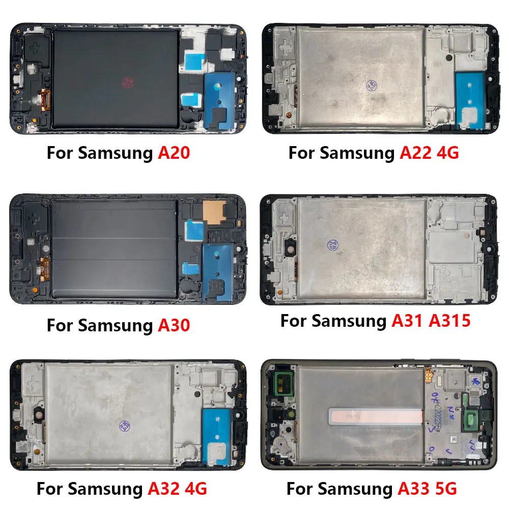 NEW Tested LCD Display Touch Screen Assembly For Samsung A51 A30S A31 A20 A30 M21 M31 A22 A32 4G A53 A33 A53 5G With Frame