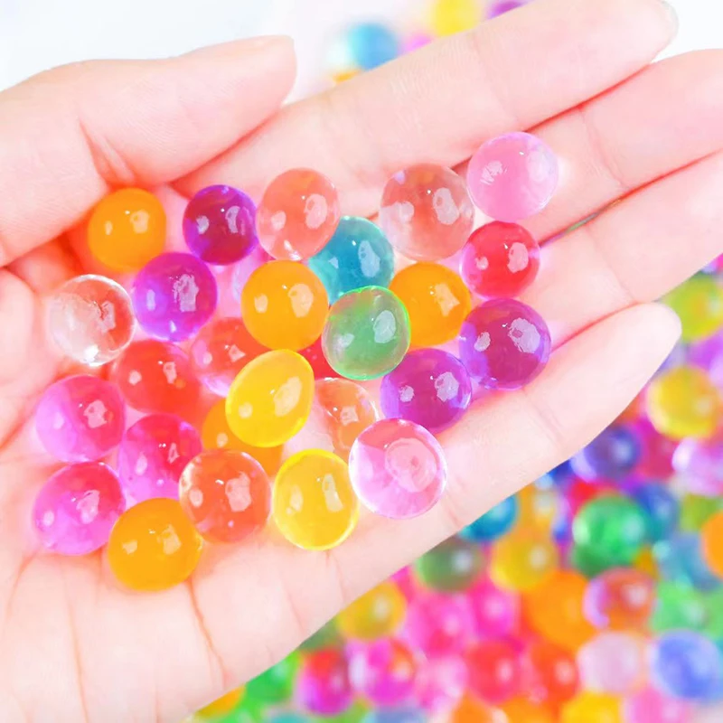 Bolas de agua de Gel de recarga, munición de 7-8mm, bolas de cuentas Blaster para Orbeez Splater, decoraciones para el hogar, bodas, estudiantes, regalos para niños, accesorios