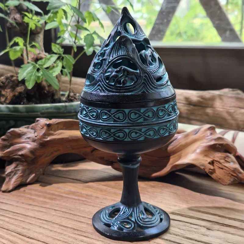 

Zinc Alloy Retro Boshan Incense Burner Home Interior Decoration Supplies Temple Buddhist Hall/office/tea Room Incense Coil Tool