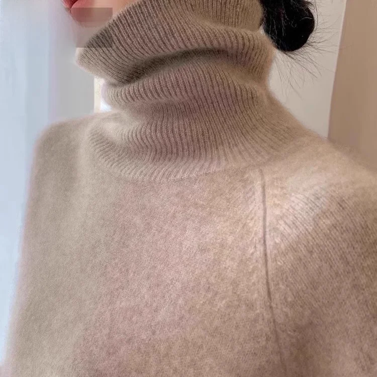 

Women's Camere Wool Base irt High Collar Knitted Sweater Winter Thi Inner Wear Commute Sle Regular Fit Long Sve