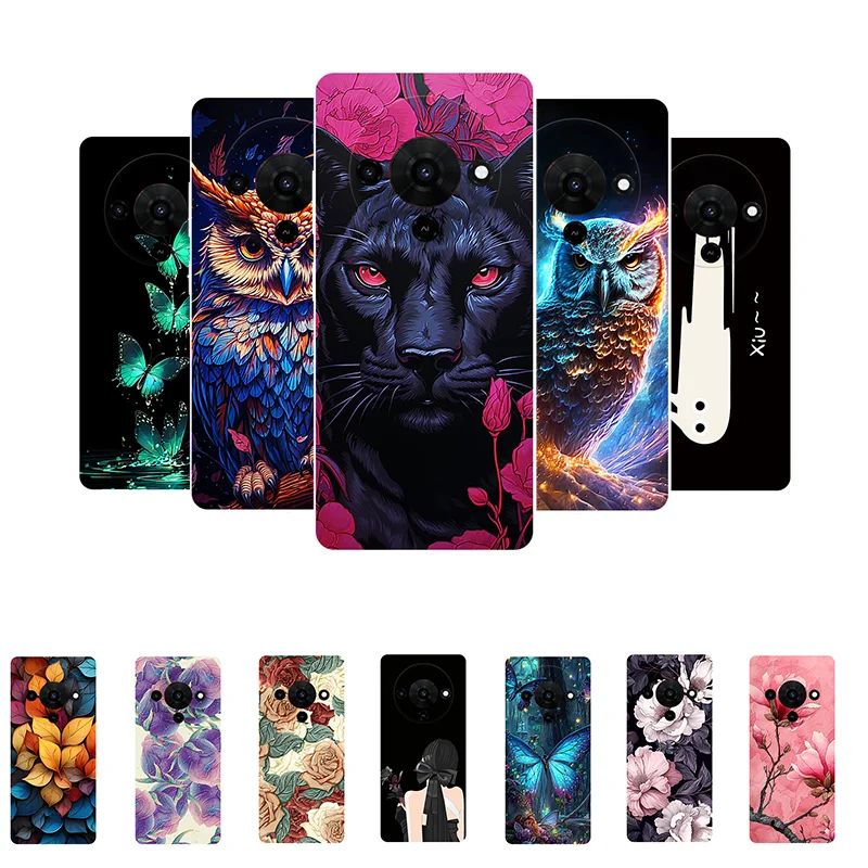Para ZTE Blade A76 5G funda de teléfono leopardo Panda impreso funda de silicona suave para ZTE Blade A76 A 76 5G contraportada BladeA76 Fundas