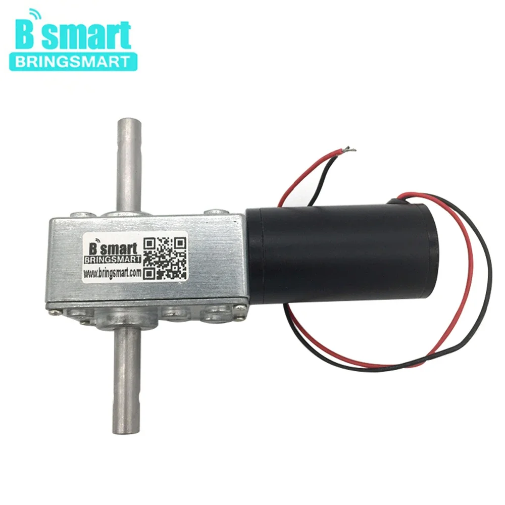 Bringsmart 5840-31zy DC 12Volt Gear Motor Double Shaft Long 33MM Reverse Gearbox All Metal Gears 12-470RPM Customized Motor 24V